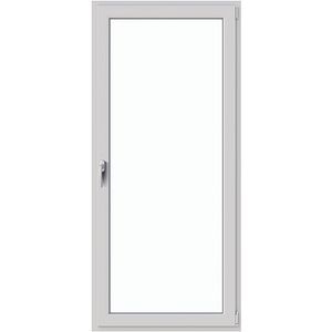 Usa exterior APLAST, cu geam, dreapta, PVC, 88 x 192 cm, alb