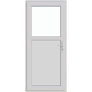 Usa exterior APLAST, cu geam, dreapta, PVC, 4 C, 2/3, 88 x 180 cm, alb
