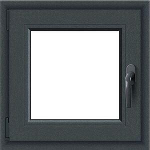 Fereastra termopan APLAST, PVC, 5 camere, 56 x 56 cm, deschidere oscilobatanta dreapta, gri antracit