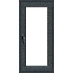 Fereastra termopan APLAST, PVC, 5 camere, 56 x 116 cm, deschidere oscilobatanta dreapta, gri antracit