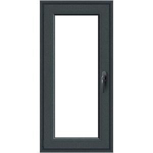 Fereastra termopan APLAST, PVC, 5 camere, 56 x 116 cm, deschidere oscilobatanta stanga, gri antracit