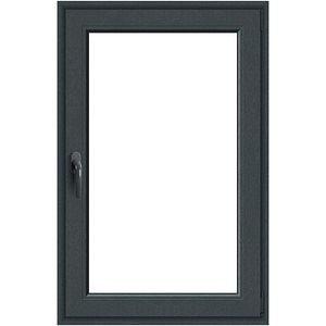 Fereastra termopan APLAST, PVC, 5 camere, 86 x 116 cm, deschidere oscilobatanta dreapta, gri antracit