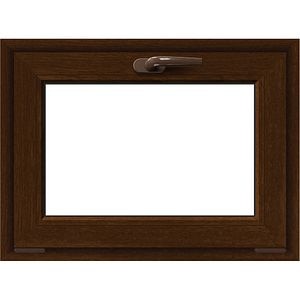 Fereastra termopan APLAST, PVC, 5 camere, 76 x 56 cm, deschidere batanta in jos, maro