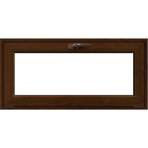 Fereastra termopan APLAST, PVC, 5 camere, 116 x 56 cm, deschidere batanta in jos, maro