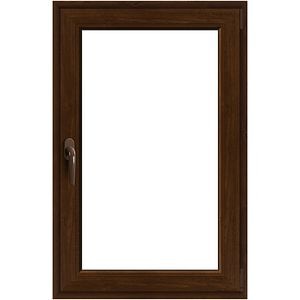 Fereastra termopan APLAST, PVC, 5 camere, 86 x 116 cm, deschidere oscilobatanta dreapta, maro