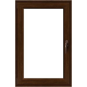 Fereastra termopan APLAST, PVC, 5 camere, 86 x 116 cm, deschidere oscilobatanta stanga, maro