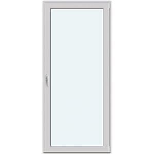 Usa balcon APLAST, cu geam, dreapta, PVC, 88 x 192 cm, alb