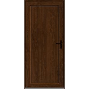 Usa intrare APLAST, fara geam, stanga, PVC, 88 x 195 cm, maro inchis