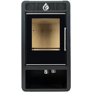 Semineu pe lemne MSS Designo 345.0240, 8 kW, 33l, otel, negru