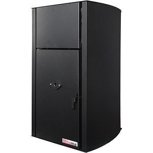 Cazan pe peleti FORNELLO Fiama Confort B, 25 kW, 56 x 61 x 110, pompa si vas expansiune, negru