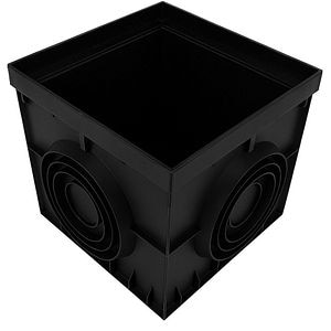 Camin pluvial VODALAND 201IN, polipropilena, 200 x 200 mm, negru