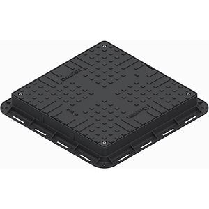 Capac VODALAND 3548520, polipropilena, A15, 330 x 330 mm, negru