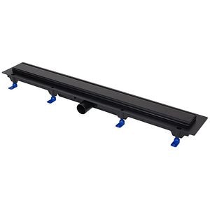 Rigola dus FLUIDMASTER 675025, gratar inox, D 40mm, 75 cm, negru