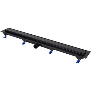 Rigola dus FLUIDMASTER 675026, gratar inox, D 40mm, 85 cm, negru