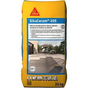 Adeziv placi ceramice SIKA Cream 205, C2TE, 25 kg, gri