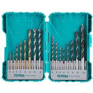 Set burghie pentru metal/beton/lemn TOTAL, 16 buc