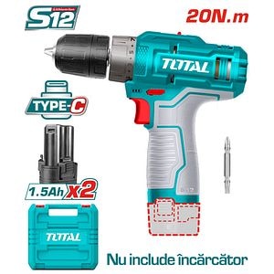 Masina de gaurit si insurubat 2X1.5 Ah, 12V, Total