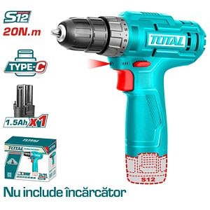 Masina de gaurit si insurubat , acumulator 1X1.5 Ah, 12V , Total 
