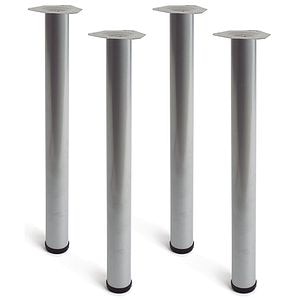 Set 4 picioare mobila 4406, otel, 71 cm, gri