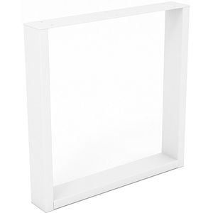 Picior masa stil industrial, 38 x 38.2 x 6 cm, rectangular, alb