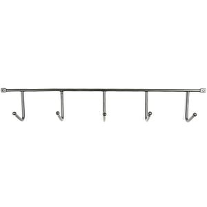 Cuier perete REUNION INDUSTRIAL 7-C1030.5.21, 5 agatatoare, otel, crom lucios