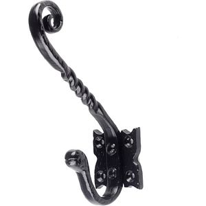 Cuier perete REUNION INDUSTRIAL 7-C521.66, 2 agatatoare, otel, negru