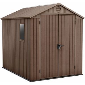 Casuta de gradina KETER Darwin 6x8, plastic, 190 x 244 x 221 cm, maro