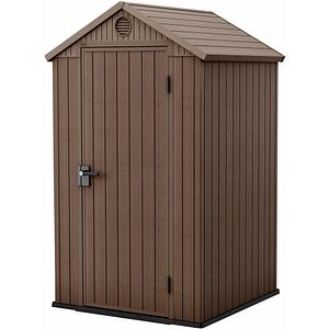 Casuta de gradina KETER Darwin 4x4, plastic, 125.8 x 116.4 x 205 cm, maro