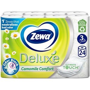 Hartie igienica ZEWA Deluxe Camomile comfort, 3 straturi, 24 role