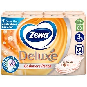 Hartie igienica ZEWA Deluxe Cashmere peach, 3 straturi, 24 role