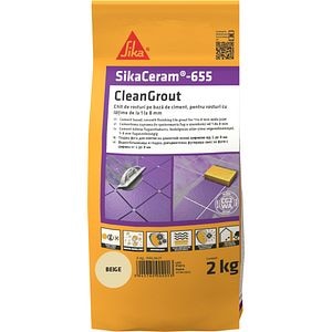 Chit de rosturi gresie si faianta Sika Ceram Clean Grout 655, beige, 2kg