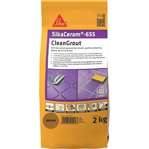 Chit de rosturi gresie si faianta Sika Ceram Clean Grout 655, brown, 2kg