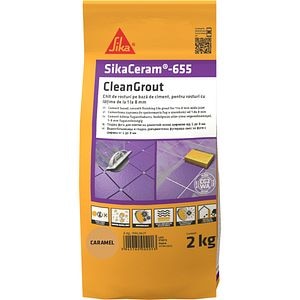Chit de rosturi gresie si faianta Sika Ceram Clean Grout 655, caramel, 2kg