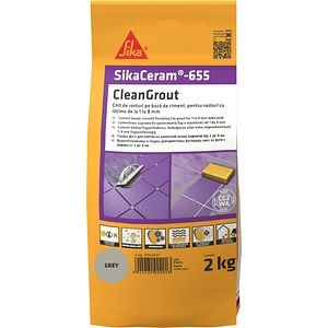 Chit de rosturi gresie si faianta Sika Ceram Clean Grout 655, grey, 2kg