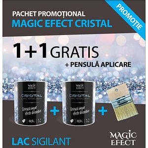 Pachet vopsea, cristal, 1+1 gratuit si pensula de aplicare   Magic Efect