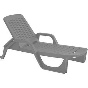 Sezlong terasa BICA Zurigo, 190 x 71 x 46 cm, gri