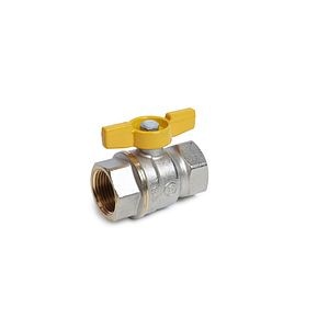 Robinet gaz Giacomini, filet interior-filet interior, maner fluture, cu racorduri G 3/4”F x G 3/4”F