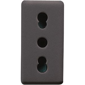 Priza standard italiana Gewiss System GW21203, 10A, 250V, 5 bucati, negru