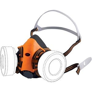 Masca de protectie KAPRIOL Twin Fly, portocaliu