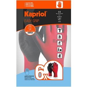 Manusi de protectie KAPRIOL 89164, marimea 10, 6 bucati, rosu