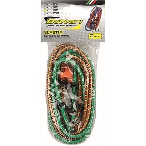 Chinga elastica BOTTARI, 8mm x 150cm, 2 buc, galben-verde