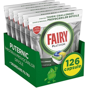 Detergent pentru masina de spalat vase FAIRY Platinum, 126 capsule