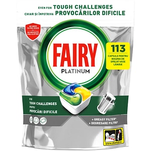 Detergent pentru masina de spalat vase FAIRY Platinum Platinum All in One, 113 capsule