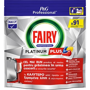 Detergent pentru masina de spalat vase FAIRY Professional Platinum Plus, 91 capsule