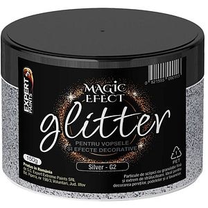 Glitter decorativ EXPERT EXTREME Magic Effect, 150 g, Silver G2, argintiu