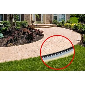 Kit bordura pentru pavaj VODALAND, polipropilena, 1 m, 20x5.8 cm, negru, 8 buc