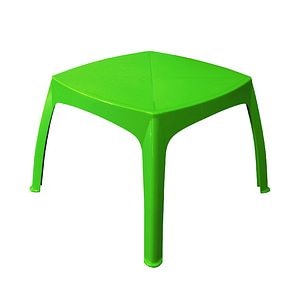 Masa de gradina, LikeSmart Moghli, verde, plastic, patrata, 4 persoane, 68 x 68 x 45 cm