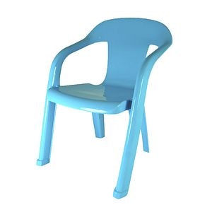Scaun de gradina si terasa pentru copii Baghera, albastru, plastic, 36 x 50 x 37 cm