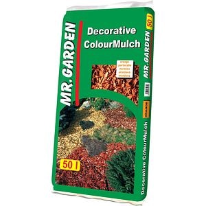 Mulci din lemn colorat MR. GARDEN, portocaliu, 50 l