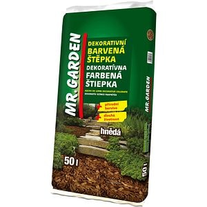 Mulci din lemn colorat MR. GARDEN, maro, 50 l